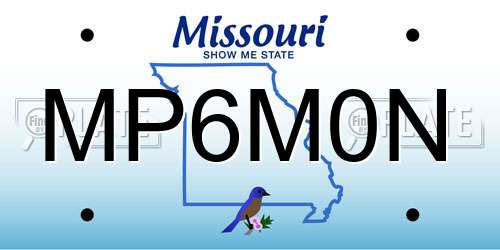 MP6M0N Missouri License Plate