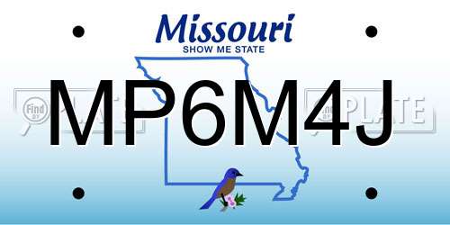 MP6M4J Missouri License Plate