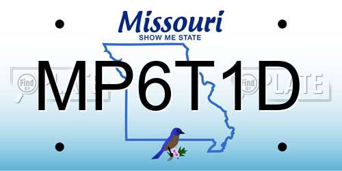 MP6T1D Missouri License Plate
