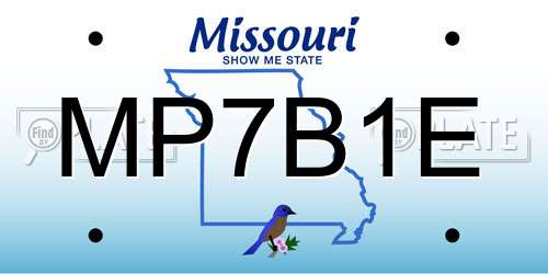 MP7B1E Missouri License Plate