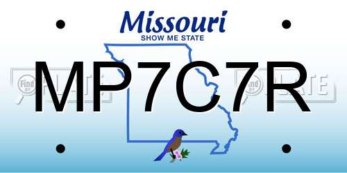 MP7C7R Missouri License Plate