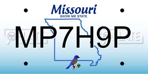 MP7H9P Missouri License Plate