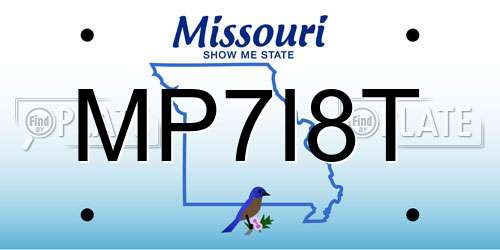 MP7I8T Missouri License Plate