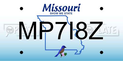 MP7I8Z Missouri License Plate