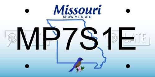 MP7S1E Missouri License Plate