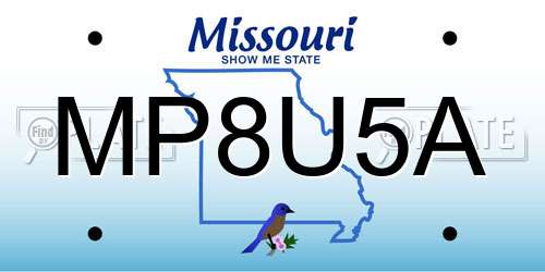 MP8U5A Missouri License Plate