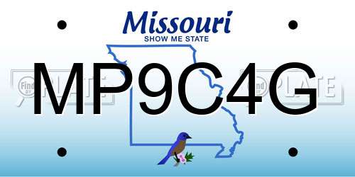MP9C4G Missouri License Plate