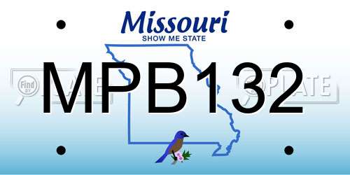 MPB132 Missouri License Plate