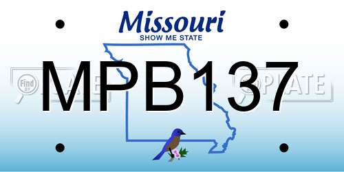 MPB137 Missouri License Plate