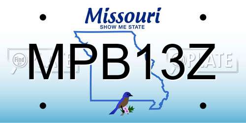 MPB13Z Missouri License Plate