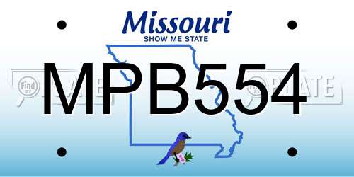 MPB554 Missouri License Plate