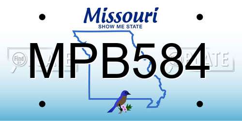 MPB584 Missouri License Plate