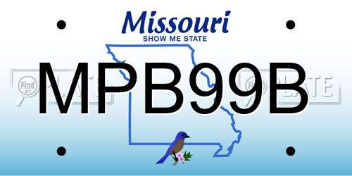 MPB99B Missouri License Plate