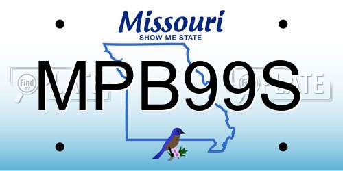 MPB99S Missouri License Plate