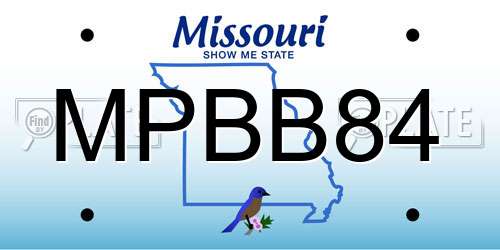 MPBB84 Missouri License Plate