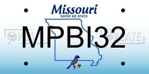 MPBI32 Missouri License Plate