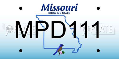 MPD111 Missouri License Plate