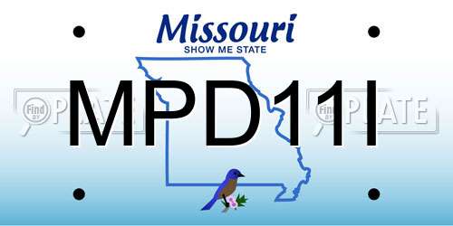 MPD11I Missouri License Plate