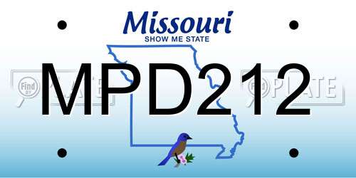 MPD212 Missouri License Plate