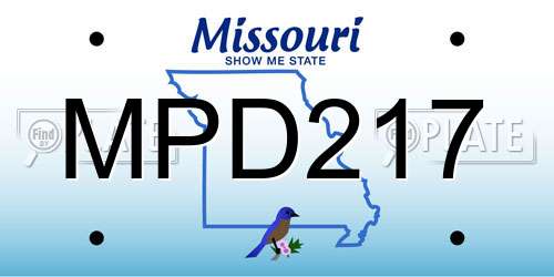 MPD217 Missouri License Plate
