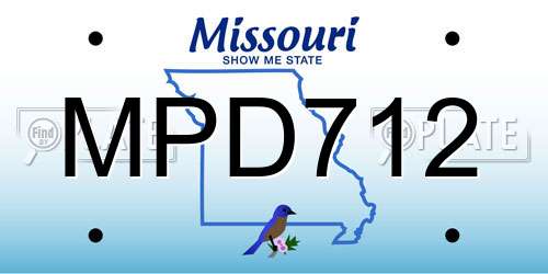MPD712 Missouri License Plate