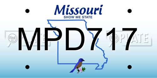MPD717 Missouri License Plate