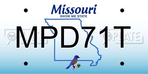 MPD71T Missouri License Plate