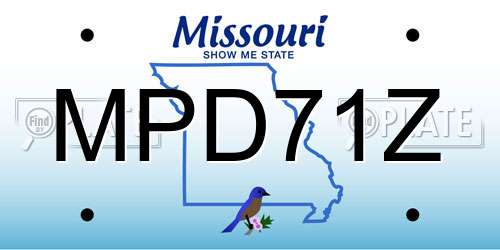 MPD71Z Missouri License Plate
