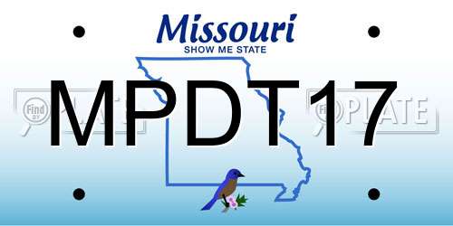 MPDT17 Missouri License Plate