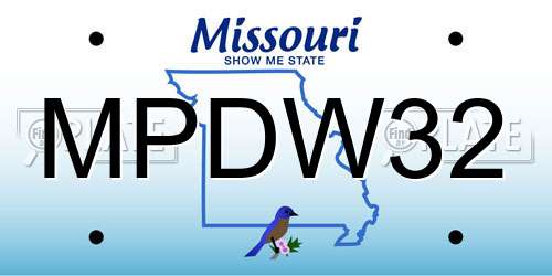 MPDW32 Missouri License Plate