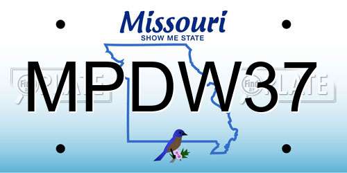 MPDW37 Missouri License Plate