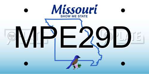 MPE29D Missouri License Plate