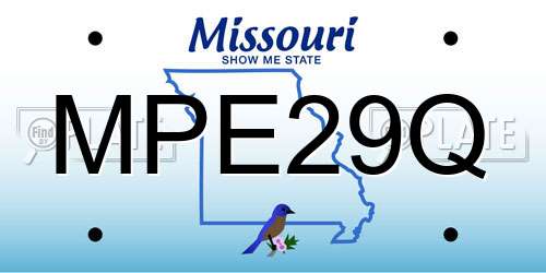 MPE29Q Missouri License Plate