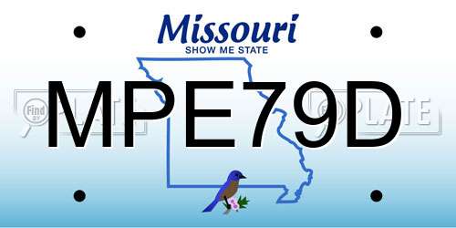 MPE79D Missouri License Plate