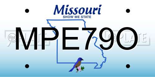 MPE79O Missouri License Plate