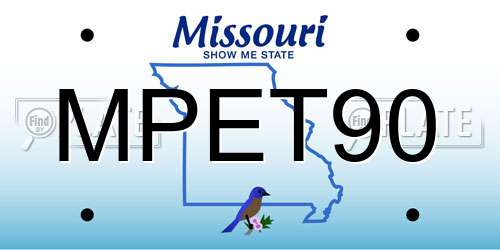 MPET90 Missouri License Plate