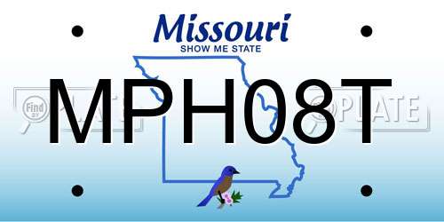 MPH08T Missouri License Plate