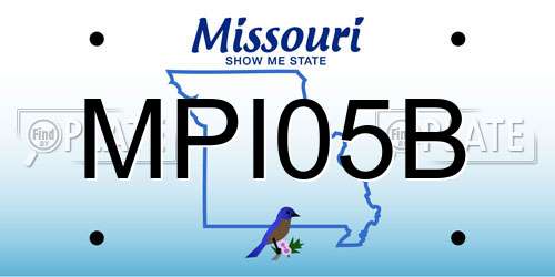 MPI05B Missouri License Plate