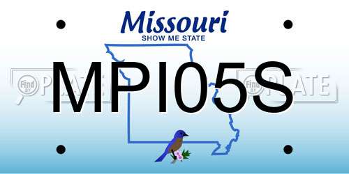 MPI05S Missouri License Plate