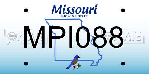 MPI088 Missouri License Plate