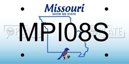 MPI08S Missouri License Plate