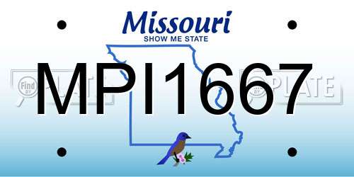 MPI1667 Missouri License Plate