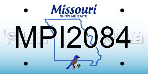 MPI2084 Missouri License Plate