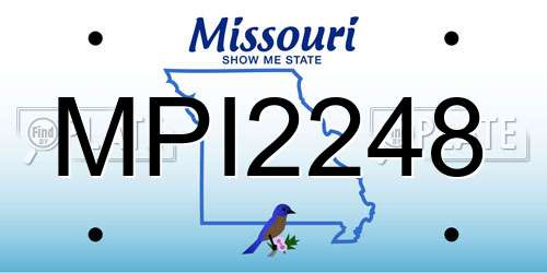 MPI2248 Missouri License Plate