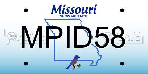 MPID58 Missouri License Plate