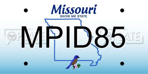 MPID85 Missouri License Plate