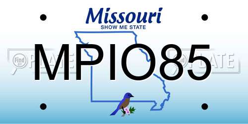 MPIO85 Missouri License Plate