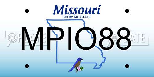 MPIO88 Missouri License Plate