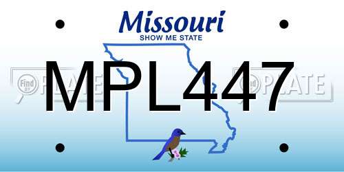 MPL447 Missouri License Plate