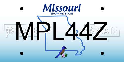 MPL44Z Missouri License Plate